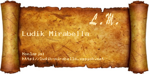 Ludik Mirabella névjegykártya